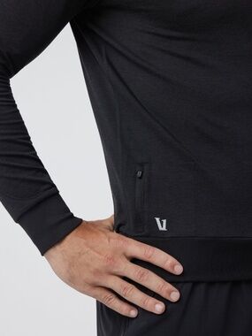 Vuori Ponto Performance Crew Men’s Large Black Heather